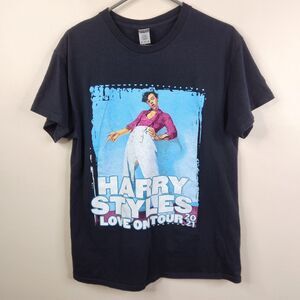 Harry Styles Love On Tour 2021 Double Sided Potrait Crew Neck Graphic Tee M